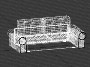 white chair Modelo 3D