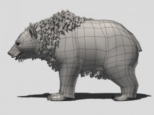 grizzly bear animated Modello 3D