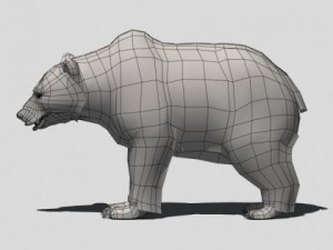 grizzly bear animated Modello 3D