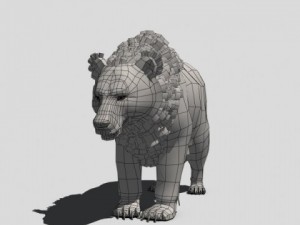 grizzly bear animated Modello 3D