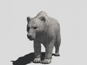 grizzly bear animated Modello 3D