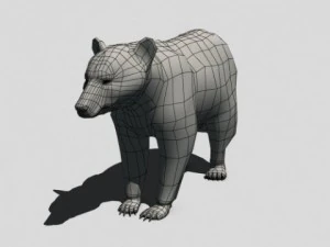 ours noir Modèle 3D