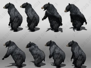 black bear animated Modelo 3D