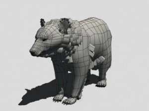 black bear animated 3D Model