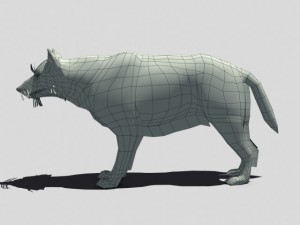 black wolf 3D-Modell