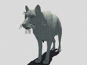 black wolf 3D-Modell