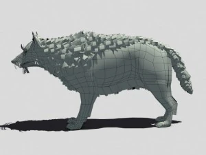 black wolf animated 3D Model
