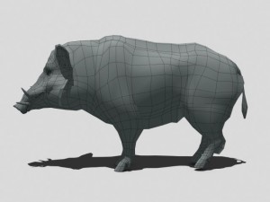 wild boar Modelo 3D