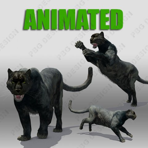 black panther 3D Model .c4d .max .obj .3ds .fbx .stl .blend 