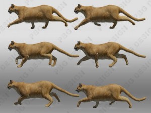 mountain lion Modelo 3D