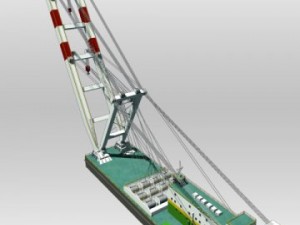 crane barge Modelo 3D