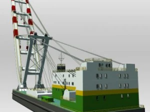 barge-grue Modèle 3D
