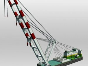 crane barge Modelo 3D