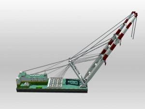 crane barge Modelo 3D