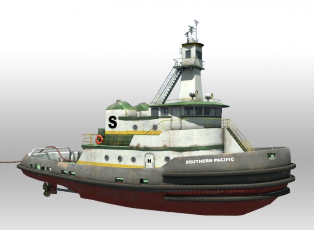 tug boat Modèle 3D .c4d .max .obj .3ds .fbx .stl .blend 