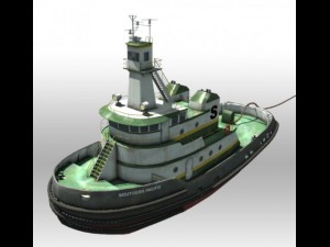 tug boat Modèle 3D