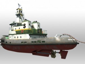 tug boat Modèle 3D