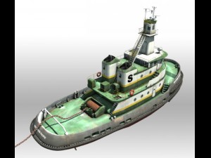 tug boat Modèle 3D