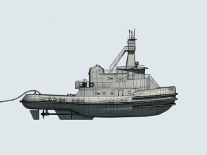 tug boat Modèle 3D