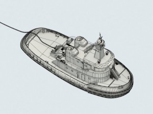 tug boat Modèle 3D