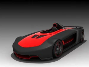 one seat concept car 3D Model