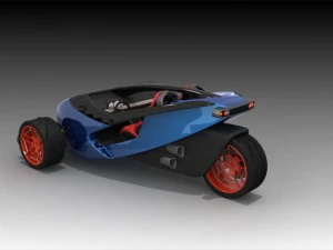 3 wheels motorcycle concept 3D Model