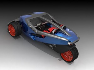 3 wheels motorcycle concept 3D Model