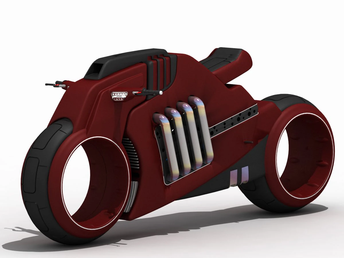 futuristic 3d motorcycle 3D Model .c4d .max .obj .3ds .fbx .stl .blend
