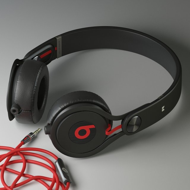 headphones beats mixr 3D Модель .c4d .max .obj .3ds .fbx .stl .blend 