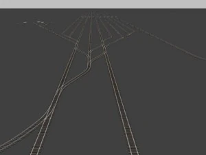 tratti di tracciato ferroviario Modello 3D