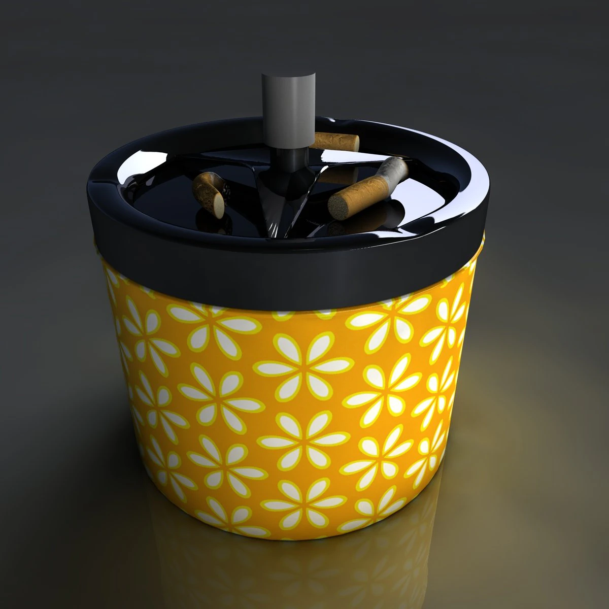spinning ashtray 3D Model .c4d .max .obj .3ds .fbx .stl .blend 