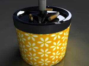 cendrier qui tourne Modèle 3D