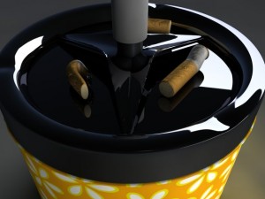 spinning ashtray Modèle 3D