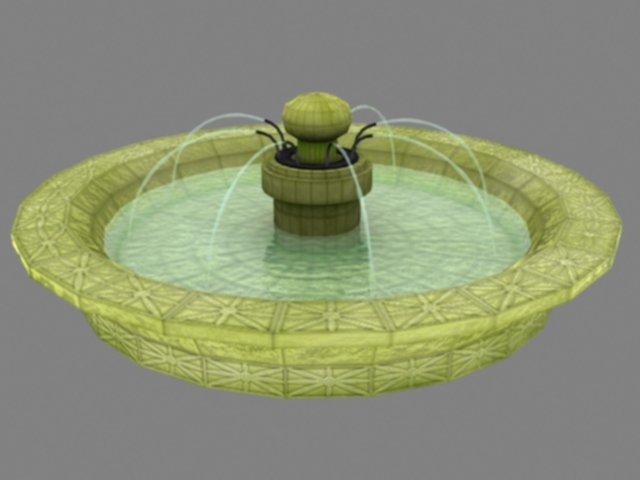 water fountain Modello 3D .c4d .max .obj .3ds .fbx .stl .blend 