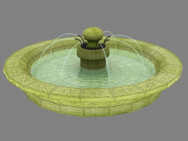 water fountain 3D Model .c4d .max .obj .3ds .fbx .stl .blend 