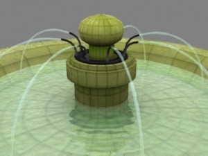 water fountain Modello 3D
