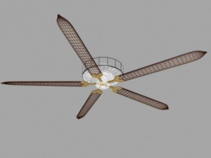 animated ceiling fan Model 3D