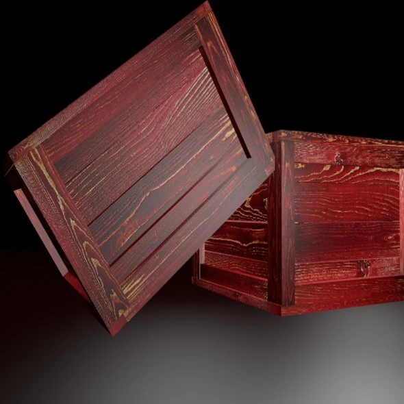 woodred box 3D Model .c4d .max .obj .3ds .fbx .stl .blend 