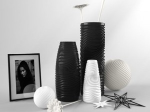 decorative set   vase Modello 3D