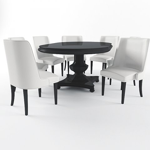 maxwell dining table Model 3D .c4d .max .obj .3ds .fbx .stl .blend 