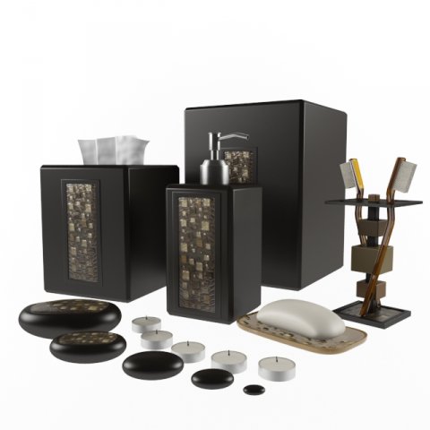 bathroom accessories 3D Model .c4d .max .obj .3ds .fbx .stl .blend 