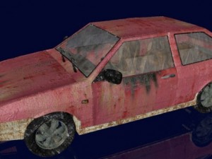 rusty car 3D 模型