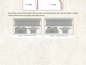 lot de 23 mailles de base de corniches Modèle 3D