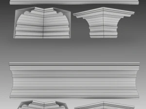 lot de 23 mailles de base de corniches Modèle 3D