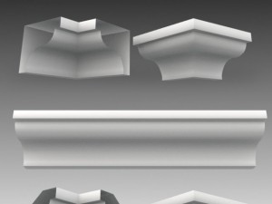 set of 23 cornices base meshes Modello 3D