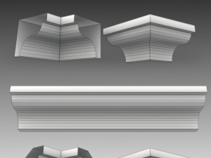 set of 23 cornices base meshes Modello 3D