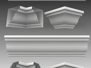 lot de 23 mailles de base de corniches Modèle 3D