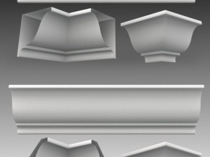 set of 23 cornices base meshes Modello 3D