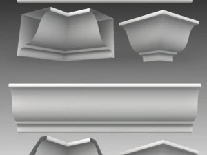lot de 23 mailles de base de corniches Modèle 3D