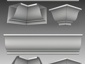 set of 23 cornices base meshes Modello 3D